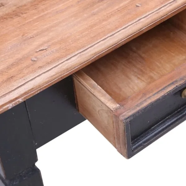 vidaXL Kontorsmöbler>Skrivbord med lådor 90x50x101 cm massivt mahognyträ