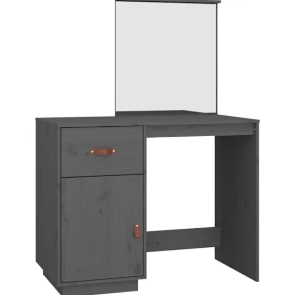 vidaXL Sminkbord>Sminkbord 95x50x134 cm massiv furu