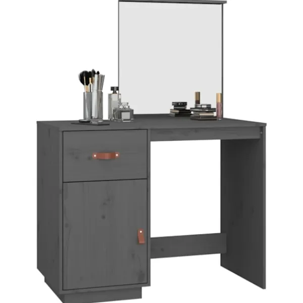 vidaXL Sminkbord>Sminkbord 95x50x134 cm massiv furu