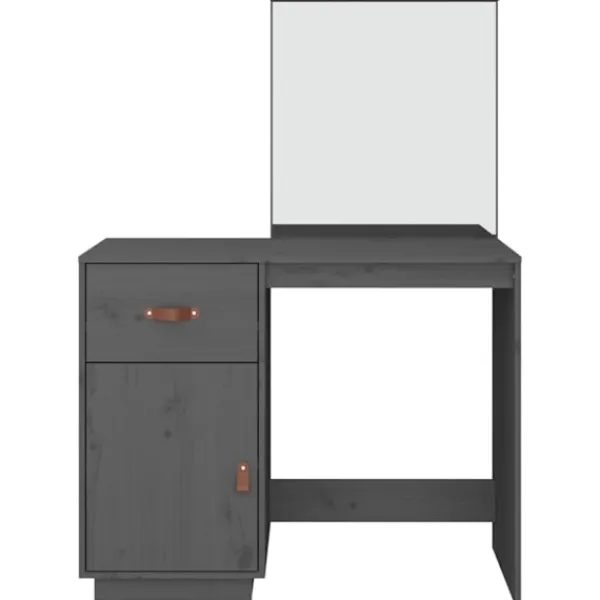 vidaXL Sminkbord>Sminkbord 95x50x134 cm massiv furu