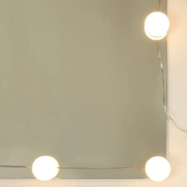vidaXL Sminkbord>Sminkbord LED ek konstruerat trä