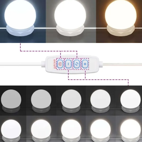 vidaXL Sminkbord>Sminkbord med LED rökfärgad ek 74,5x40x141 cm