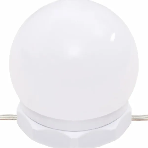 vidaXL Sminkbord>Sminkbord med LED ek 86,5x35x136 cm