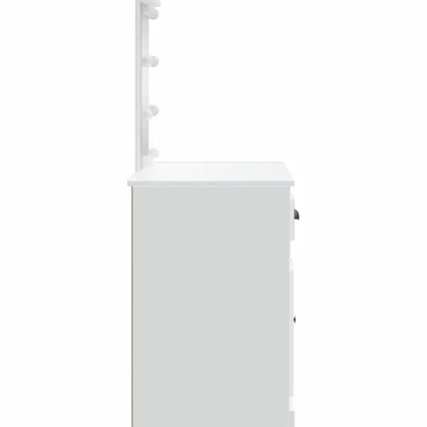 vidaXL Sminkbord>Sminkbord med LED-lampor 90x42x132,5 cm