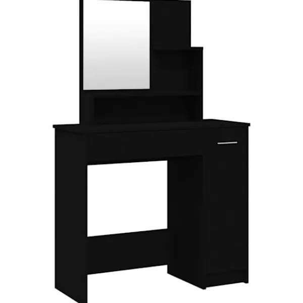 vidaXL Sminkbord>Sminkbord med spegel 86,5x35x136 cm