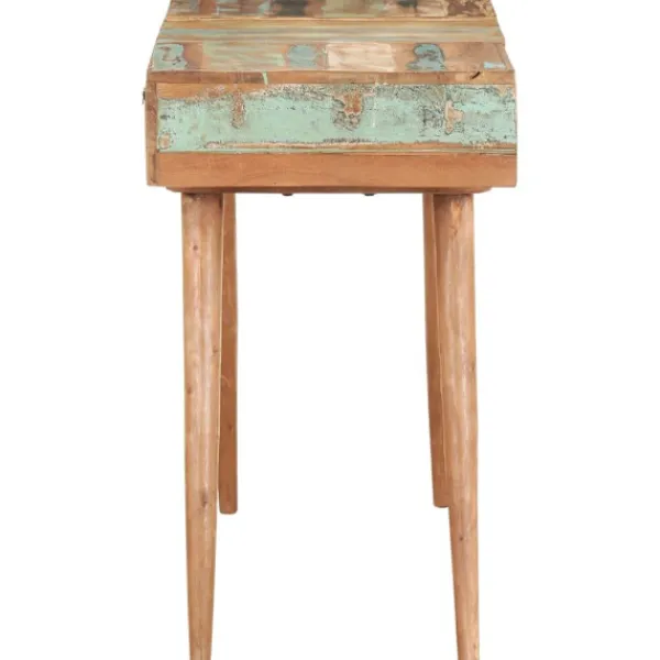 vidaXL Sminkbord>Sminkbord med spegel 112x45x76 cm massivt återvunnet trä