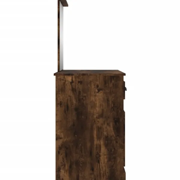 vidaXL Sminkbord>Sminkbord med spegel rökfärgad ek 90x50x132,5cm konstruerat trä