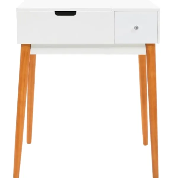 vidaXL Sminkbord>Sminkbord med spegel MDF 60x50x86 cm Vit
