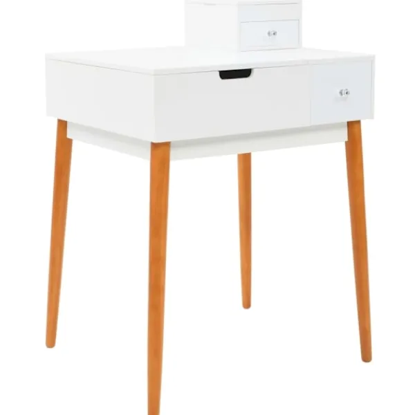 vidaXL Sminkbord>Sminkbord med spegel MDF 60x50x86 cm Vit