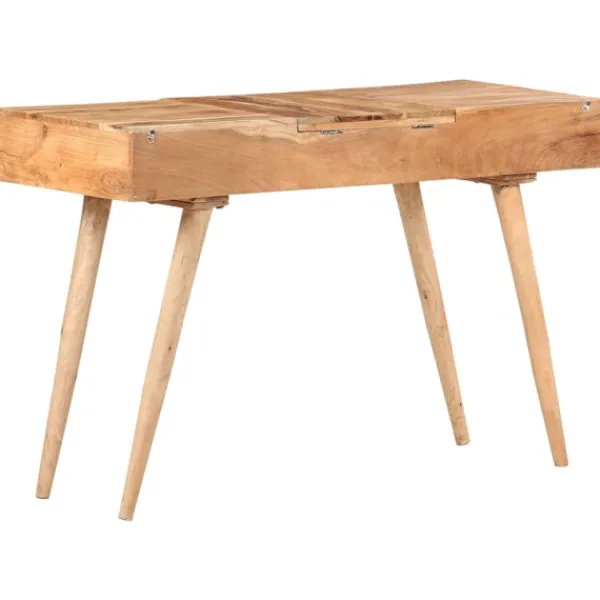 vidaXL Sminkbord>Sminkbord med spegel 112x45x76 cm massivt mangoträ