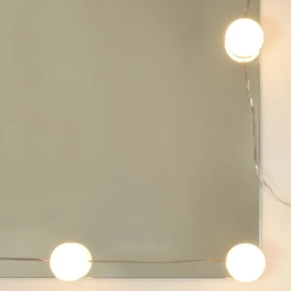 vidaXL Sminkbord>Sminkbord med spegel LED konstruerat trä