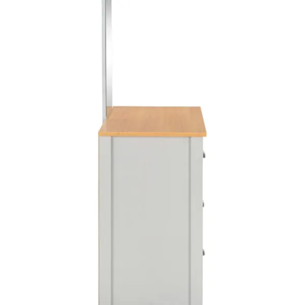 vidaXL Sminkbord>Sminkbord med spegel och pall 104x45x131 cm