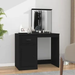 vidaXL Sminkbord>Sminkbord med spegel 90x50x132,5 cm konstruerat trä