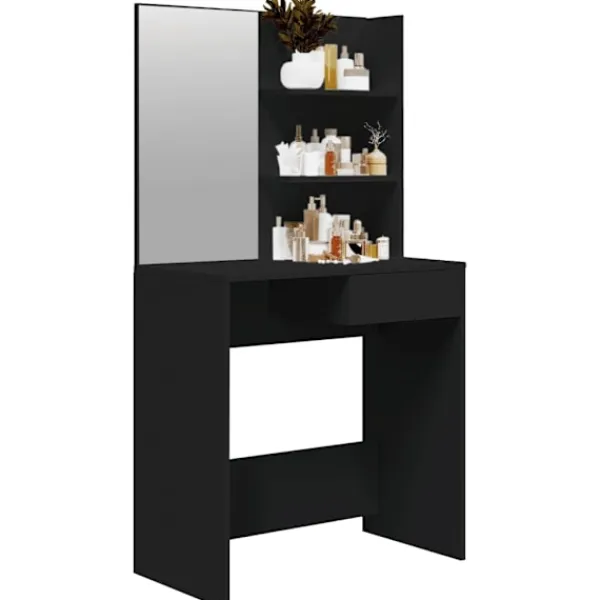 vidaXL Sminkbord>Sminkbord med spegel 74,5x40x141 cm