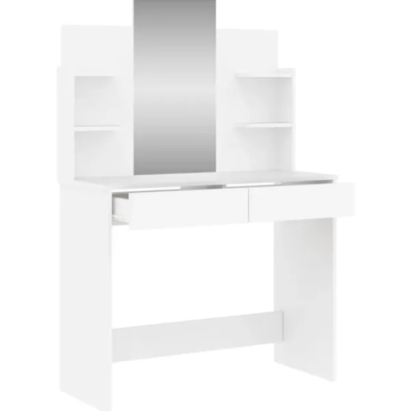 vidaXL Sminkbord>Sminkbord med spegel 96x39x142 cm