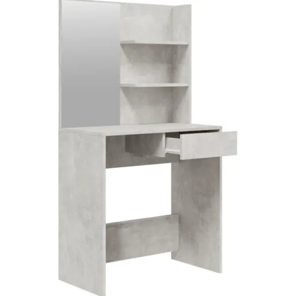 vidaXL Sminkbord>Sminkbord set betong 74,5x40x141 cm