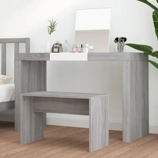 vidaXL Sminkbord>Sminkpall sonoma 70x35x45 cm konstruerat trä