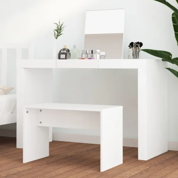 vidaXL Sminkbord>Sminkpall 70x35x45 cm konstruerat trä