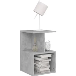 vidaXL Sängar>Sängbord 2 st Betonggrå 35x35x55 cm konstruerat trä grå