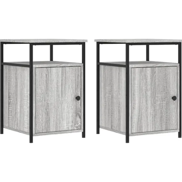 vidaXL Sängar>Sängbord 2 st sonoma 40x42x60 cm konstruerat trä