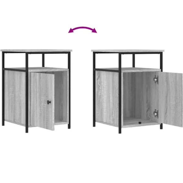 vidaXL Sängar>Sängbord 2 st sonoma 40x42x60 cm konstruerat trä