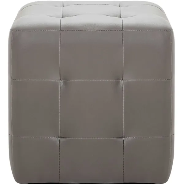 vidaXL Sittpuffar>Sängbord 2 st 30x30x30 cm konstläder