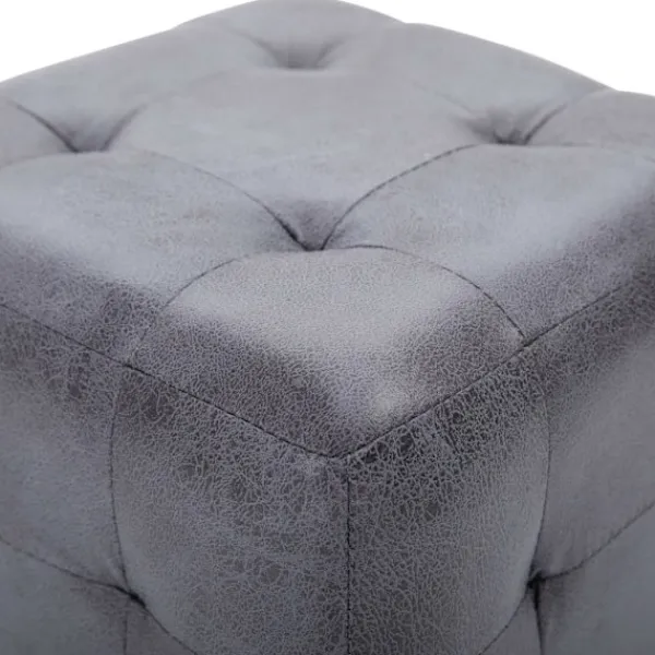 vidaXL Sittpuffar>Sängbord 2 st 30x30x30 cm konstmocka