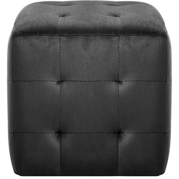 vidaXL Sittpuffar>Sängbord 2 st 30x30x30 cm sammetstyg