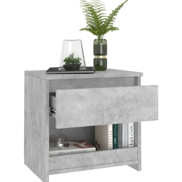 vidaXL Sängar>Sängbord betonggrå 40x30x39 cm konstruerat trä grå