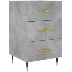 vidaXL Byråer>Sängbord betong 40x40x66 cm konstruerat trä