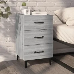 vidaXL Byråer>Sängbord sonoma-ek 40x40x66 cm konstruerat trä