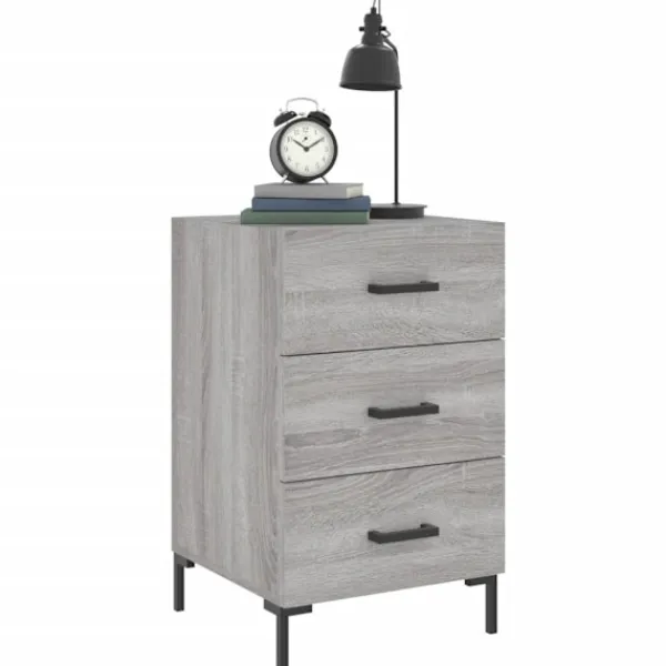 vidaXL Byråer>Sängbord sonoma-ek 40x40x66 cm konstruerat trä