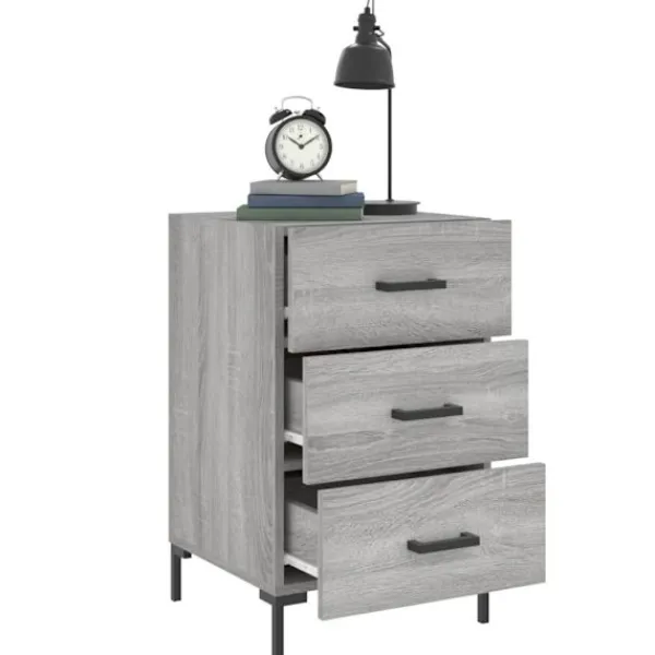 vidaXL Byråer>Sängbord sonoma-ek 40x40x66 cm konstruerat trä