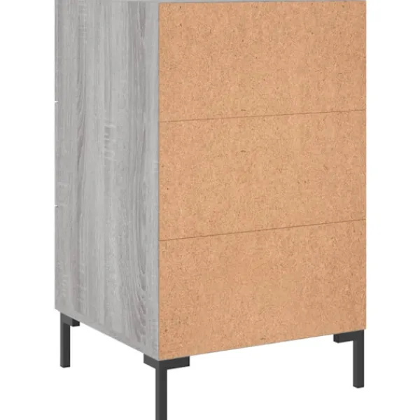vidaXL Byråer>Sängbord sonoma-ek 40x40x66 cm konstruerat trä