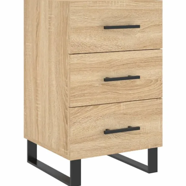 vidaXL Byråer>Sängbord sonoma-ek 40x40x66 cm konstruerat trä