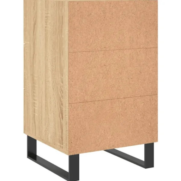 vidaXL Byråer>Sängbord sonoma-ek 40x40x66 cm konstruerat trä