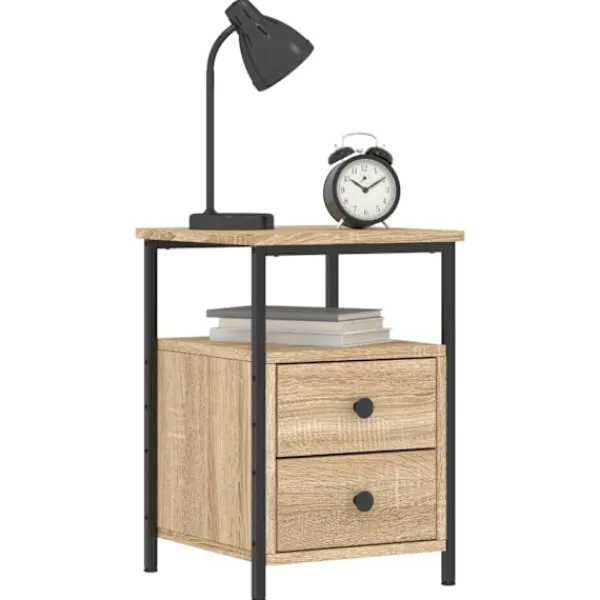 vidaXL Sängar>Sängbord sonoma- 34x35,5x50 cm konstruerat trä Brun