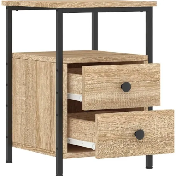 vidaXL Sängar>Sängbord sonoma- 34x35,5x50 cm konstruerat trä Brun