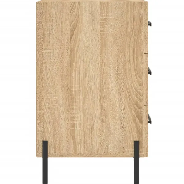 vidaXL Byråer>Sängbord sonoma-ek 40x40x66 cm konstruerat trä