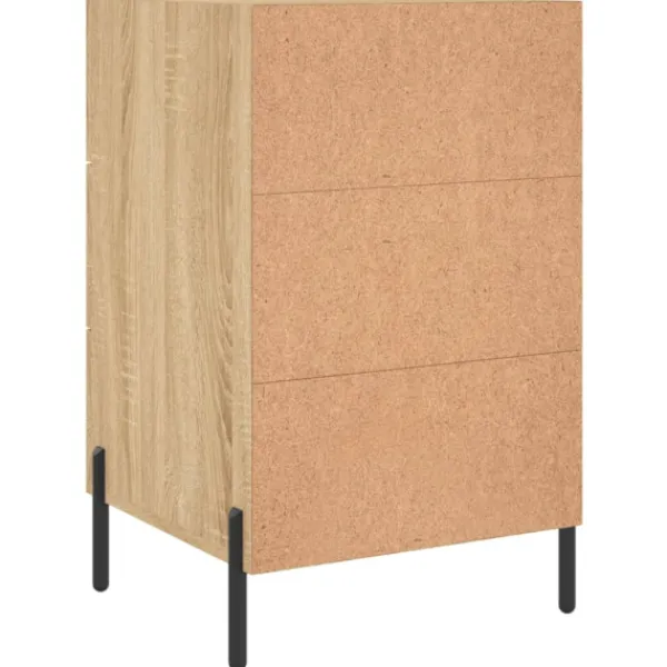vidaXL Byråer>Sängbord sonoma-ek 40x40x66 cm konstruerat trä