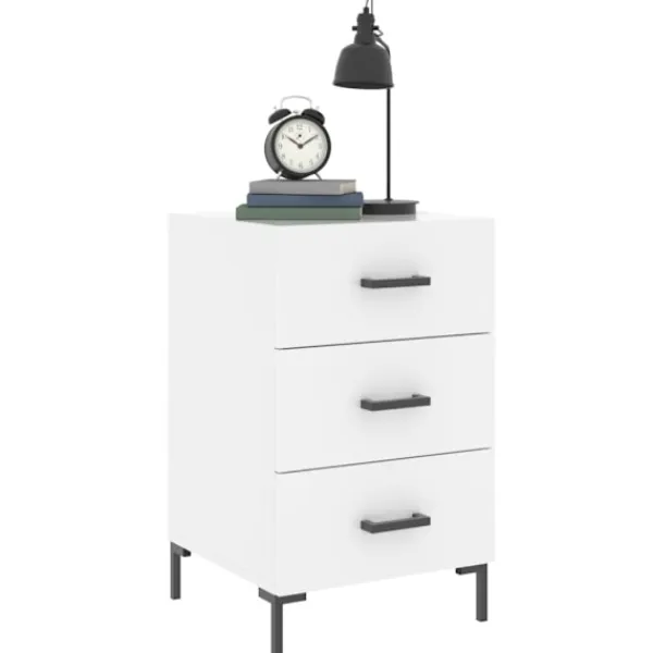 vidaXL Byråer>Sängbord 40x40x66 cm konstruerat trä