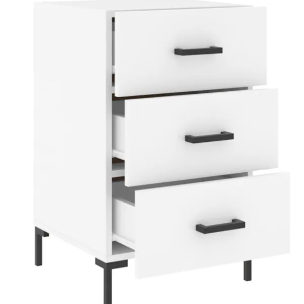 vidaXL Byråer>Sängbord 40x40x66 cm konstruerat trä