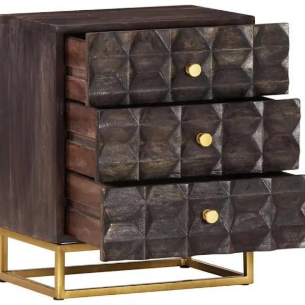 vidaXL Sängar>Sängbord 40x30x50 cm massivt mangoträ