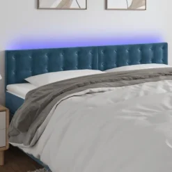 vidaXL Sängar>Sänggavel LED mörk 160x5x78/88 cm sammet