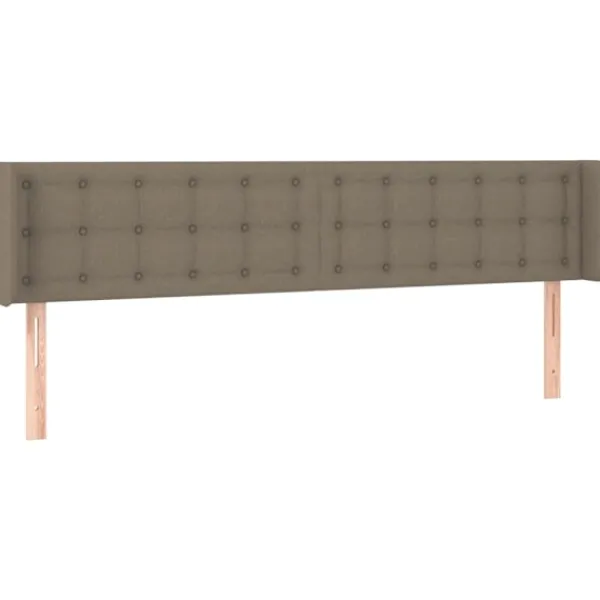 vidaXL Sängar>Sänggavel LED taupe 183x16x78/88 cm tyg Taupe