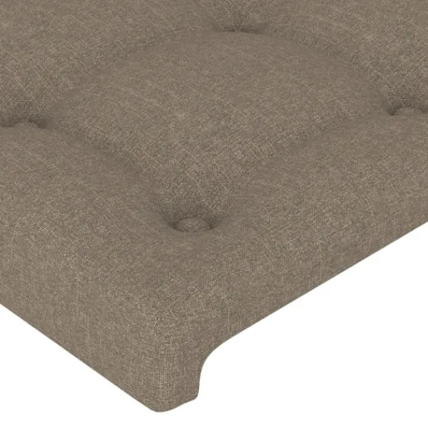 vidaXL Sängar>Sänggavel LED taupe 183x16x78/88 cm tyg Taupe