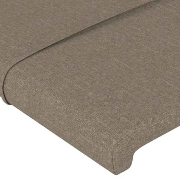 vidaXL Sängar>Sänggavel LED taupe 180x5x78/88 cm tyg Taupe