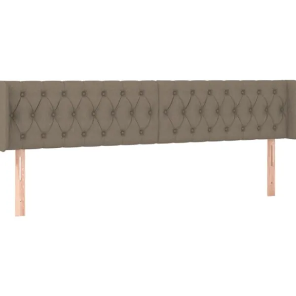 vidaXL Sängar>Sänggavel LED taupe 183x16x78/88 cm tyg Taupe