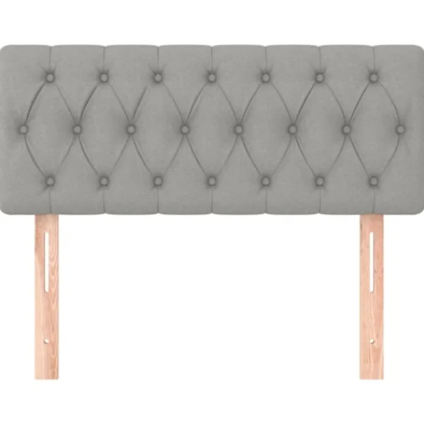 vidaXL Sängar>Sänggavel ljus 90x7x78/88 cm tyg
