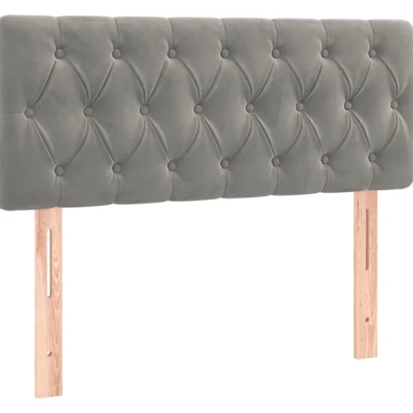 vidaXL Sängar>Sänggavel 90x7x78/88 cm sammet Grå